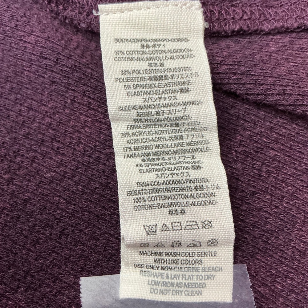 Free People We The Free Layer Cuff Thermal Plum Boho Long Sleeve Top Medium - Picture 8 of 12